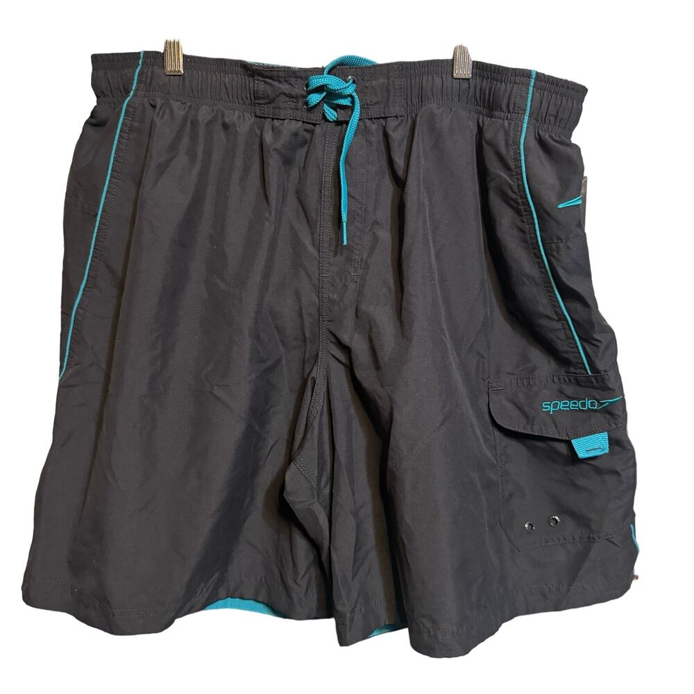 Speedo swim Trunks Mens Size XL Blue/Navy Lined Stretch